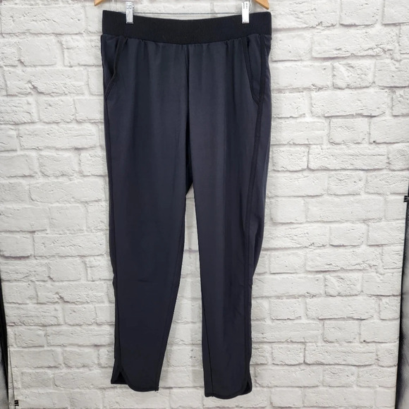 Fabletics Pants - FABLETICS Black Pull On Side Slit Ankle Lightweight Pants Size Large
